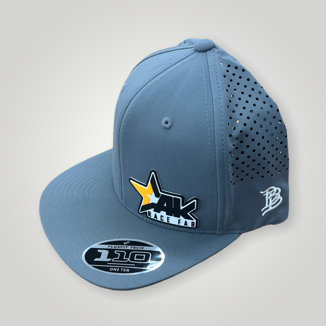AKRF Flex Fit Performance Flat Brim Hat, Black, Camo, Grey