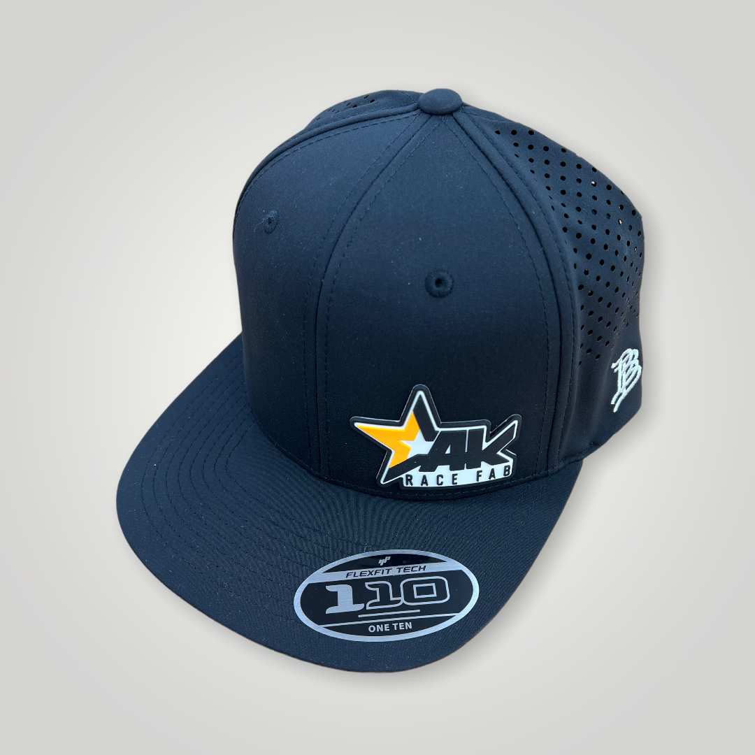 AKRF Flex Fit Performance Flat Brim Hat, Black, Camo, Grey