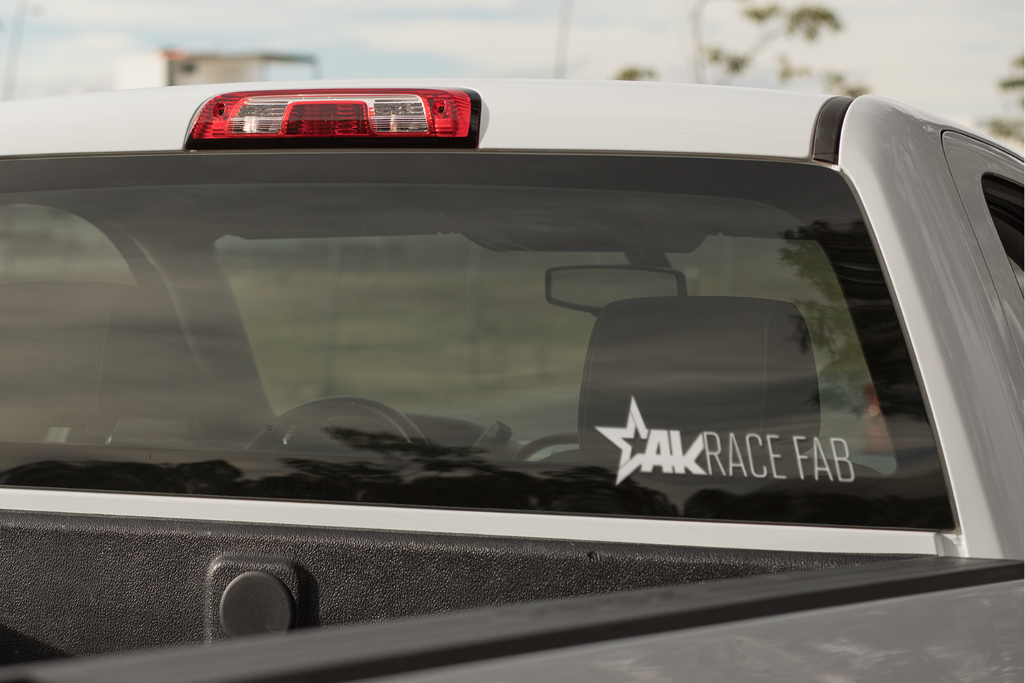 AKRaceFab 9" Die Cut Decals, Black or White