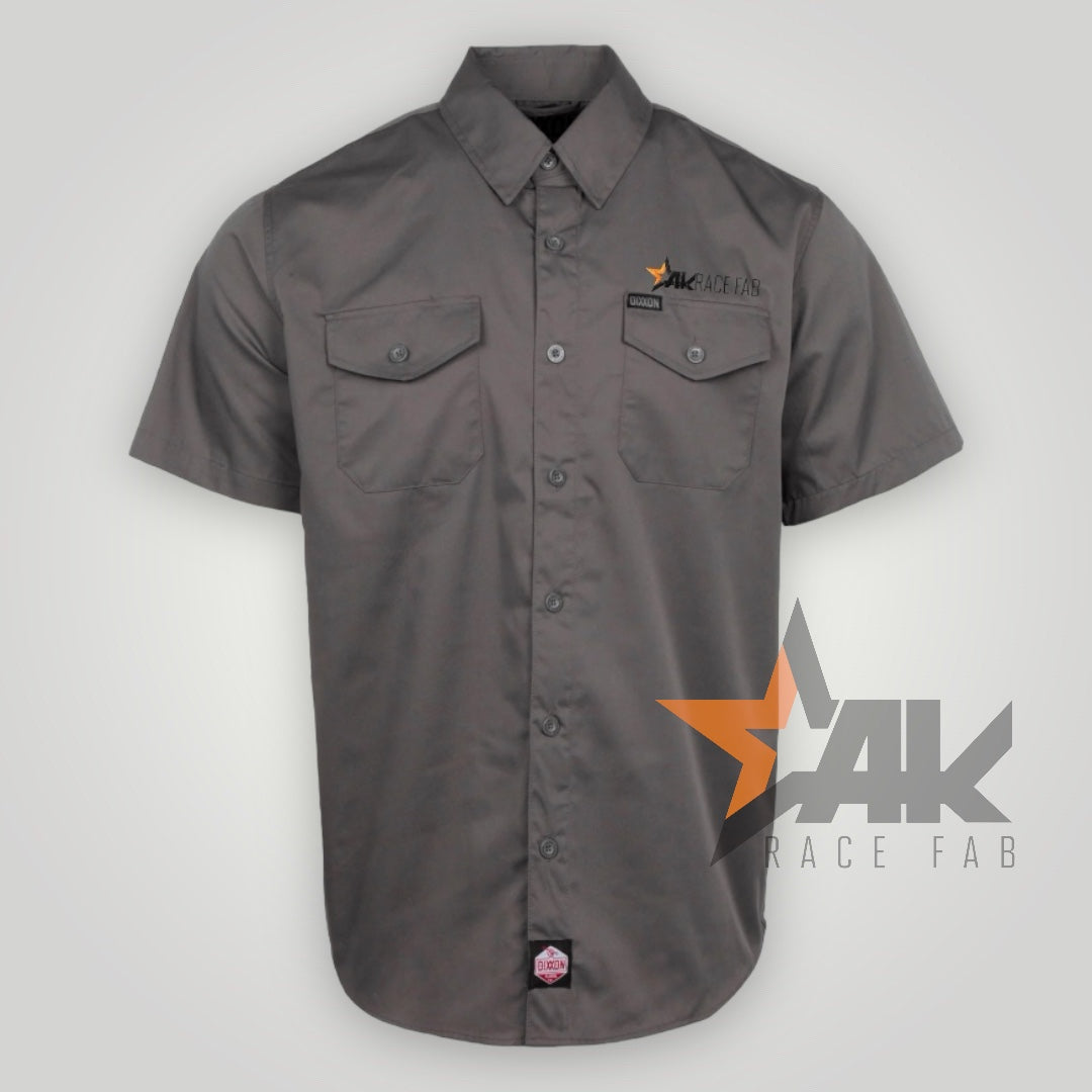 AKRF EMBROIDERED WORKFORCE SHORT SLEEVE WORK SHIRT - CHARCOAL