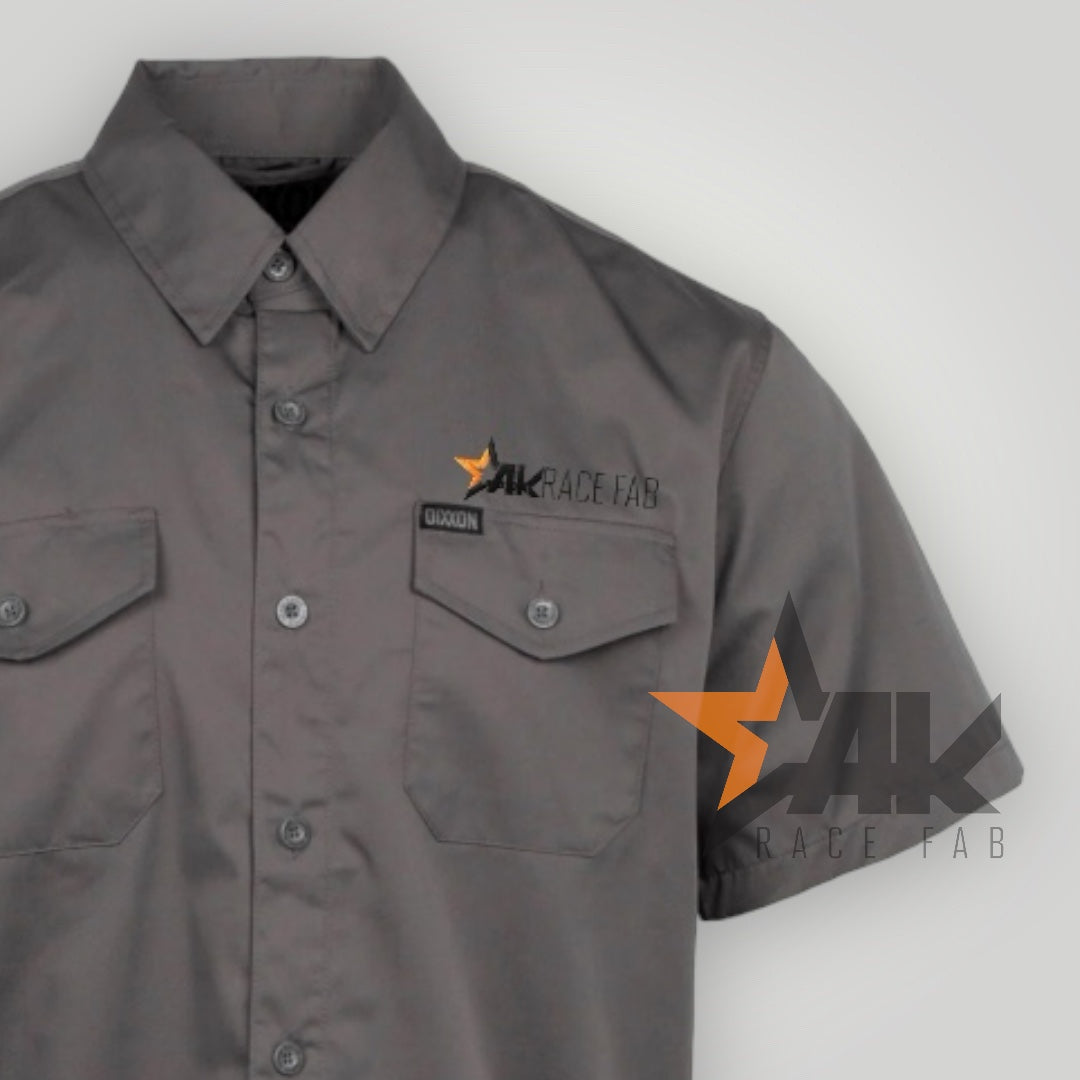 AKRF EMBROIDERED WORKFORCE SHORT SLEEVE WORK SHIRT - CHARCOAL