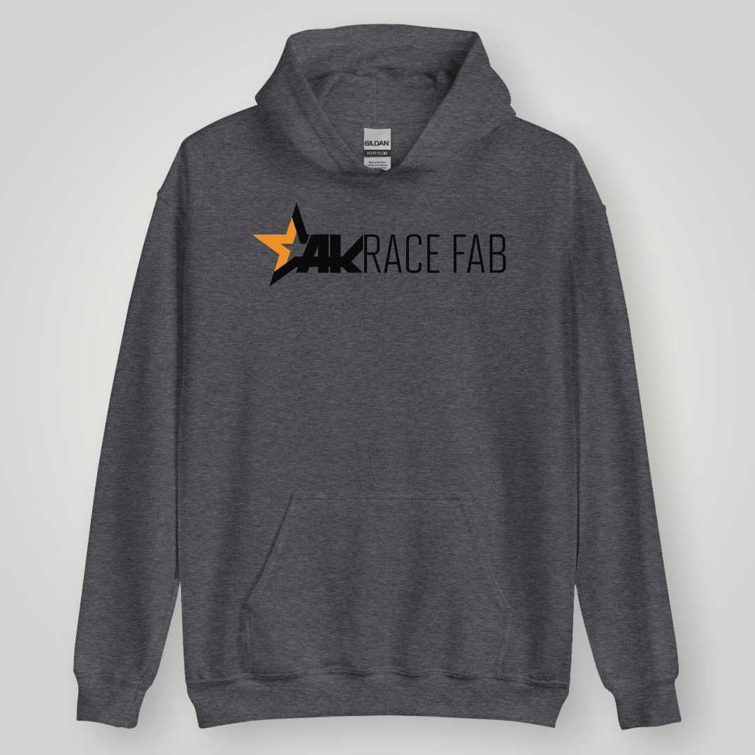 AK RACEFAB "Dark Logo" Premium Pullover Hoodie Dark Heather Gray