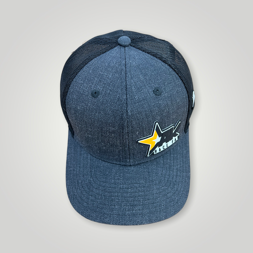 AKRF Snapback Curved Trucker Hat, Charcoal